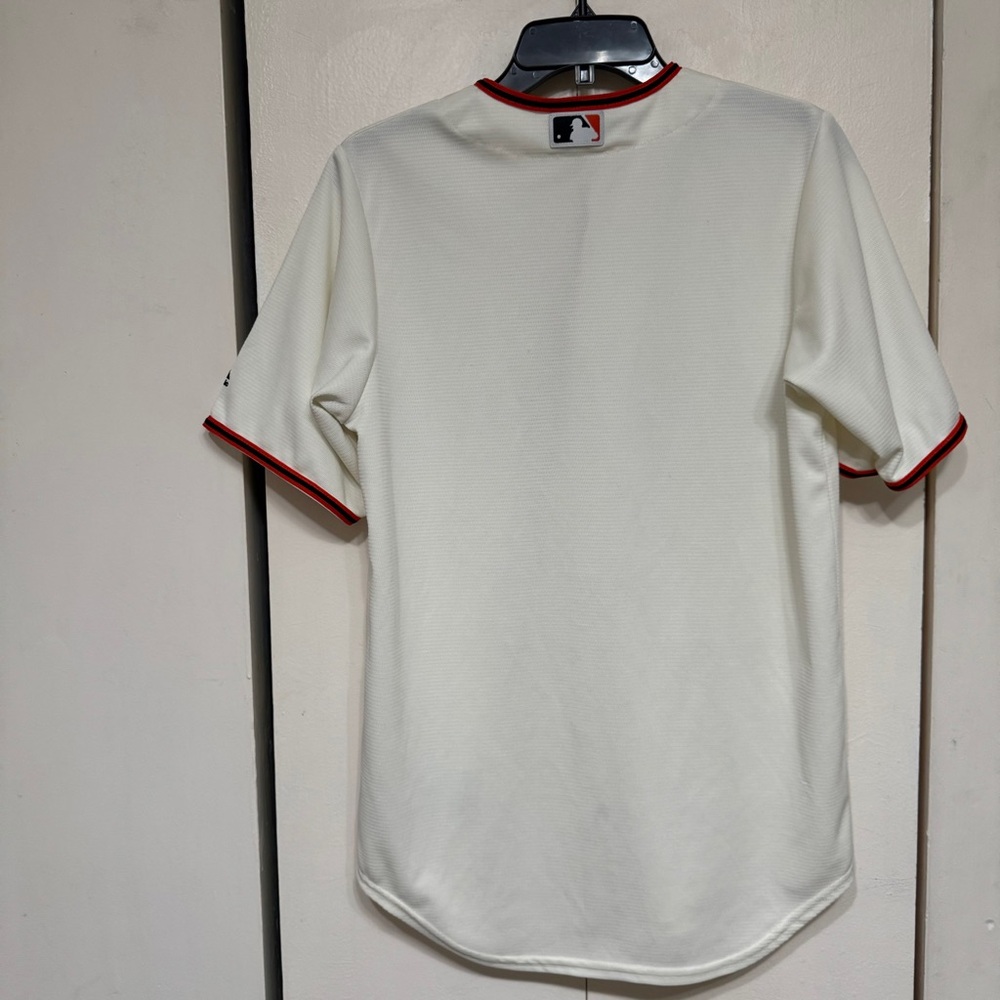 San Francisco Giants Majestic Official Cool Base Jersey Tan Size S - Picture 3 of 6